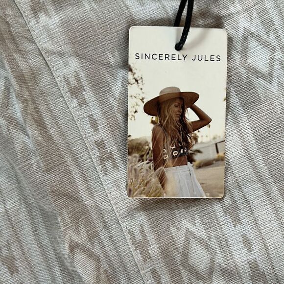 NEW Sincerely Jules Super High Rise Linen Jogger - Picture 4 of 8